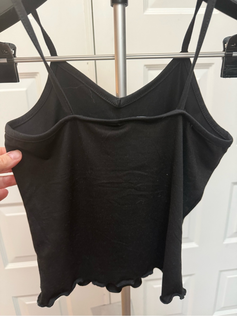 Olivia Rae Black V-Neck Spaghetti Strap Crop Top - Picture 3 of 5